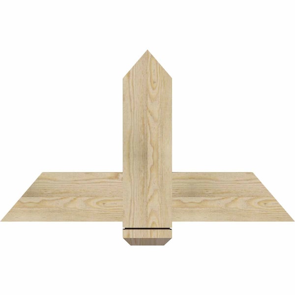 Ekena Millwork Eugene Rough Sawn Timber Gable Bracket, Douglas Fir, 36"W x 21"H x 2"D x 6"F, 14/12 Pitch GBW036X21X0206EUG00RDF - main